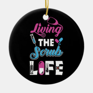 Het leven van de Scrub Leven - Stethoscoop Gift Keramisch Ornament