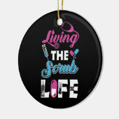 Het leven van de Scrub Leven - Stethoscoop Gift Keramisch Ornament (Links)