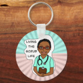 Het leven van de Scrub | Zuster, zorgverlener, art Sleutelhanger (Voorkant)