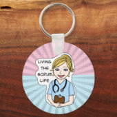 Het leven van de Scrub | Zuster, zorgverlener, art Sleutelhanger (Voorkant)