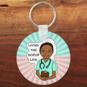 Het leven van de Scrub | Zuster, zorgverlener, art Sleutelhanger (Voorkant)