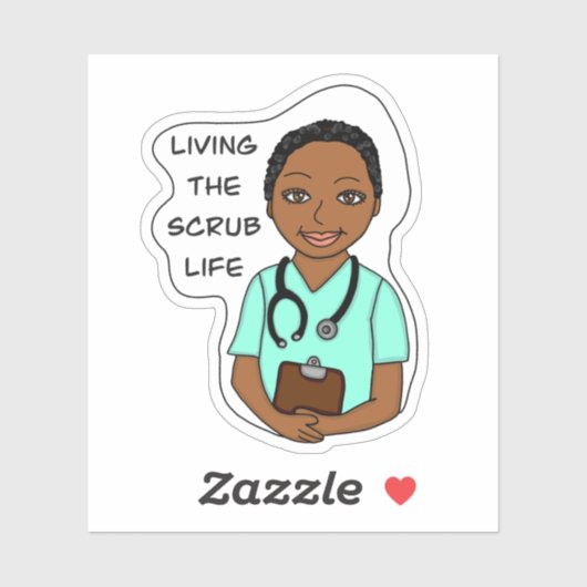 Het leven van de Scrub | Zuster, zorgverlener, art Sticker (Vel)