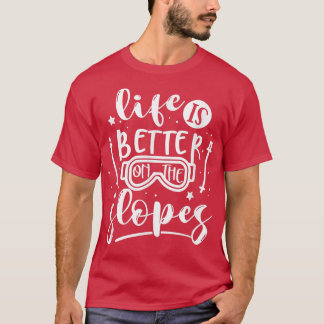Het leven van de Skiende Lover Snowboarding is bet T-shirt