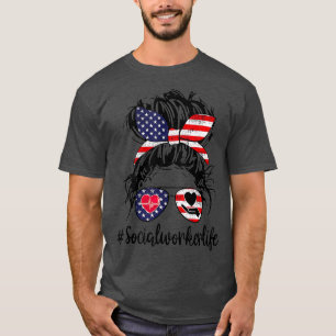 Het leven van de sociale werker op 4 juli valt ond t-shirt