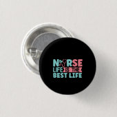 Het leven van de verpleegster is het beste ronde button 3,2 cm (Voorkant /achterkant)