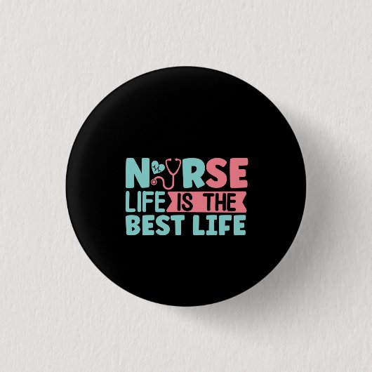 Het leven van de verpleegster is het beste ronde button 3,2 cm (Voorkant)
