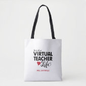 Het leven van de virtuele leraar tote bag (Voorkant)