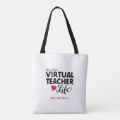 Het leven van de virtuele leraar tote bag (Achterkant)