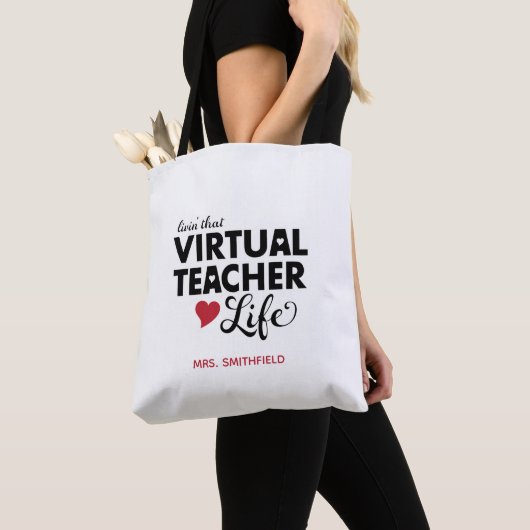Het leven van de virtuele leraar tote bag (Dichtbij)