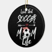 Het leven van de Voetbal-mam Keramisch Ornament (Links)