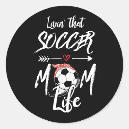 Het leven van de Voetbal-mam Ronde Sticker