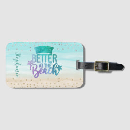 Het leven van de waterverf Glitter is beter in het Bagagelabel