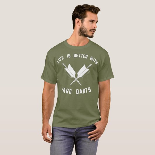 Het leven van de yard Darts is beter met graskunst T-shirt (Voorkant volledig)