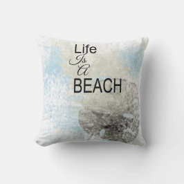 Het leven van de zanddollar is een strand quote |  kussen