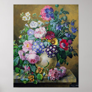 Het leven van de zomerbloemen poster
