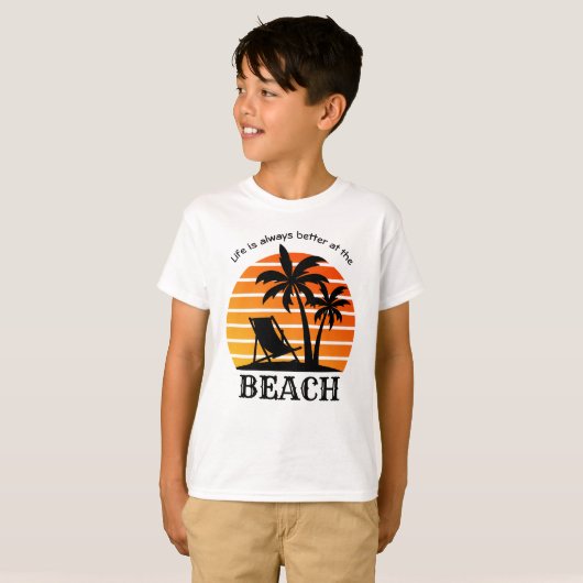 Het leven van de zomervakantie is altijd beter bij t-shirt (Voorkant volledig)