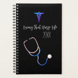 Het leven van de zuster Life Rn Hand Lettered Blac Planner