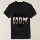 Het leven van die Baseball mama Lopard T-Shirt (Design voorkant)