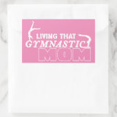 Het leven van die gymnastiekmoeder, Gymnastiek Lov Rechthoekige Sticker (Tas)