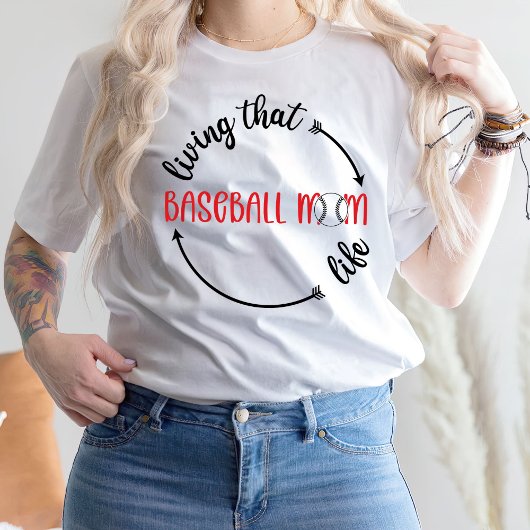 Het leven van die honkbal mama zoals, honkbalvirus t-shirt
