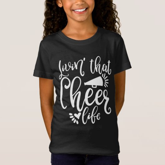 Het leven van die kronkel. Cute Cheer Design T-shirt (Voorkant)