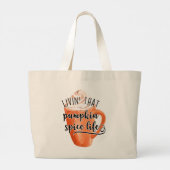 Het leven van die pompoen grote tote bag (Achterkant)