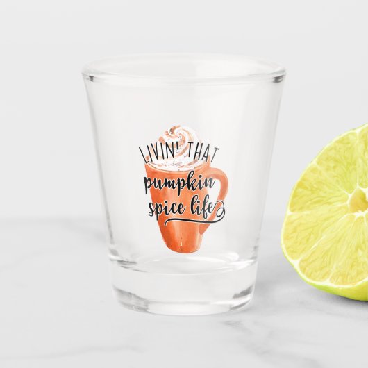 Het leven van die pompoen shot glas (Voorkant)