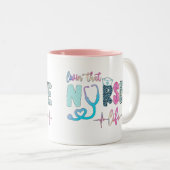 Het leven van die verpleegster tweekleurige koffiemok (Voorkant rechts)