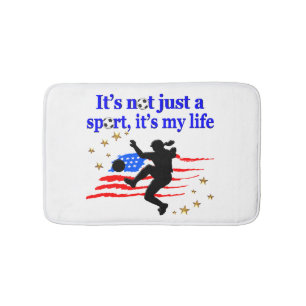 HET LEVEN VAN EEN AMERIKAANSE VOETBALLER ONTWERP BADMAT