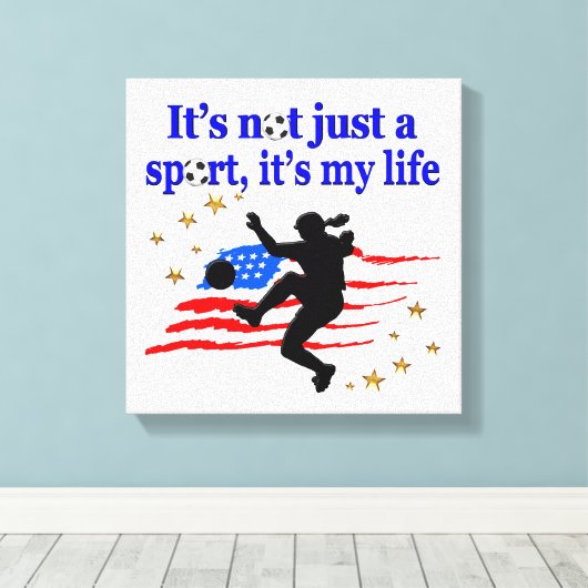 HET LEVEN VAN EEN AMERIKAANSE VOETBALLER ONTWERP CANVAS AFDRUK (Insitu (Houten vloer))