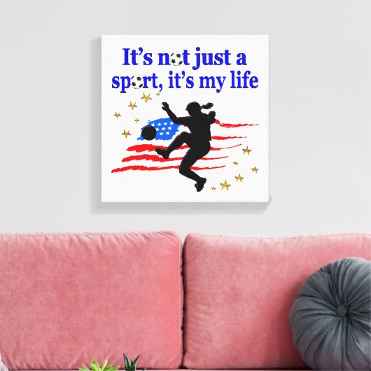 HET LEVEN VAN EEN AMERIKAANSE VOETBALLER ONTWERP CANVAS AFDRUK (Insitu (Woonkamer))