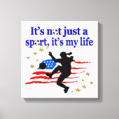 HET LEVEN VAN EEN AMERIKAANSE VOETBALLER ONTWERP CANVAS AFDRUK (Voorkant)