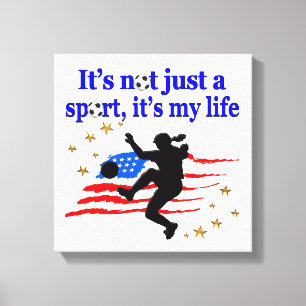 HET LEVEN VAN EEN AMERIKAANSE VOETBALLER ONTWERP CANVAS AFDRUK