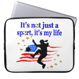 HET LEVEN VAN EEN AMERIKAANSE VOETBALLER ONTWERP LAPTOP SLEEVE