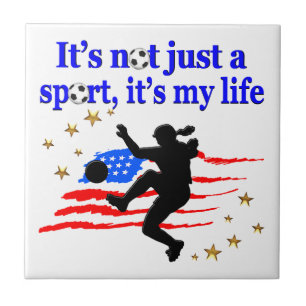 HET LEVEN VAN EEN AMERIKAANSE VOETBALLER ONTWERP TEGELTJE