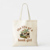 Het Leven van een Boek Meisje Tote Bag (Achterkant)