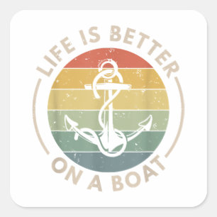 Het leven van een bootzingende boer is beter af vierkante sticker