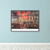 Het leven van een brandweerman,  Business Brandwee Canvas Afdruk (Insitu (Houten vloer))
