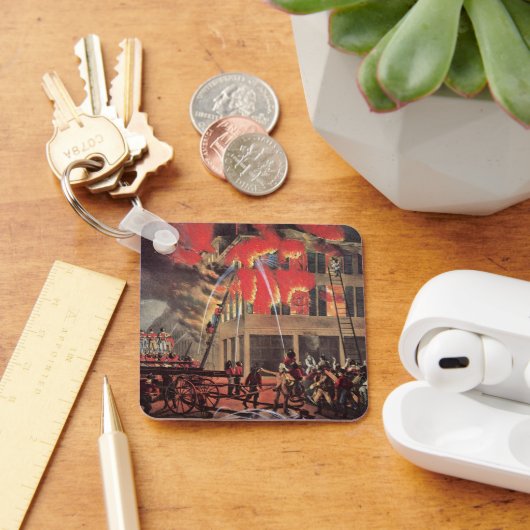 Het leven van een brandweerman,  Business Brandwee Sleutelhanger (Bureau)