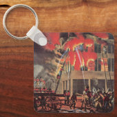 Het leven van een brandweerman,  Business Brandwee Sleutelhanger (Voorkant)