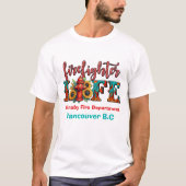 Het leven van een brandweerman in levendige kunst t-shirt (Voorkant)