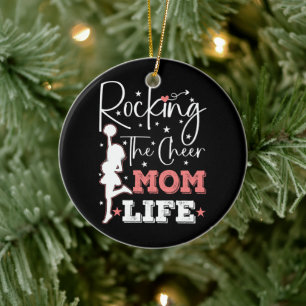 Het Leven van een Cheer Moeder Rocken Funny Cheerl Keramisch Ornament