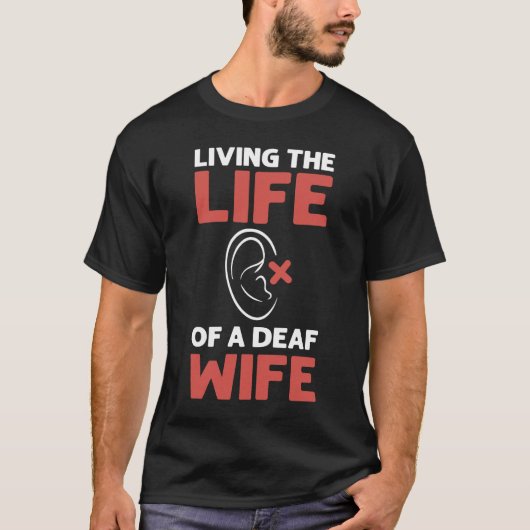 Het leven van een dove vrouw ASL Deaf Pride T-shirt (Voorkant)