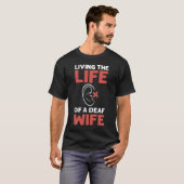 Het leven van een dove vrouw ASL Deaf Pride T-shirt (Voorkant volledig)