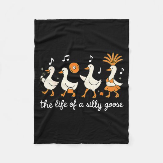 Het Leven Van Een Dwaze Gans Leuk Voor Mannen Vrou Fleece Deken (Voorkant)