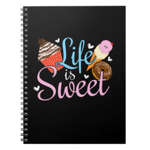 Het Leven van een Foodie is Zoet Bakquote - Cupcak Notitieboek