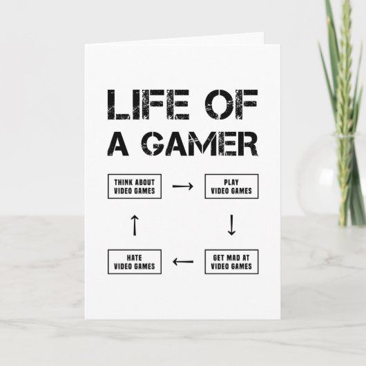 Het leven van een gamer video games Gift Kaart (Voorkant)