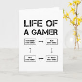 Het leven van een gamer video games Gift Kaart (Gele Bloem)