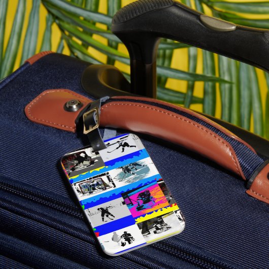 Het leven van een hockeyspeler - IJshockey Bagagelabel (Voorkant Insitu 1)