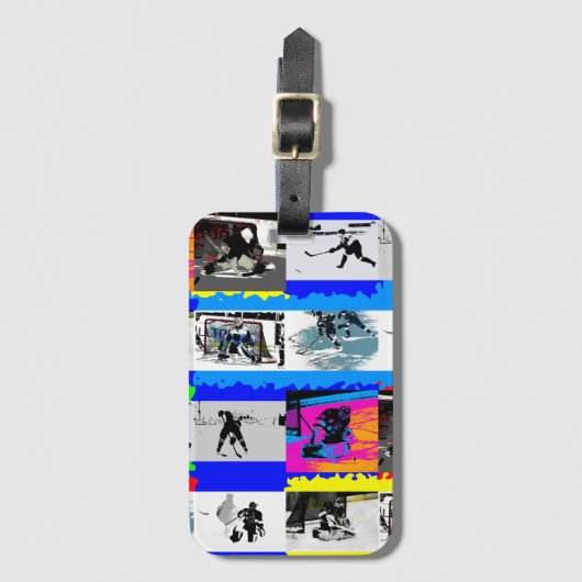 Het leven van een hockeyspeler - IJshockey Bagagelabel (Voorkant (verticaal))